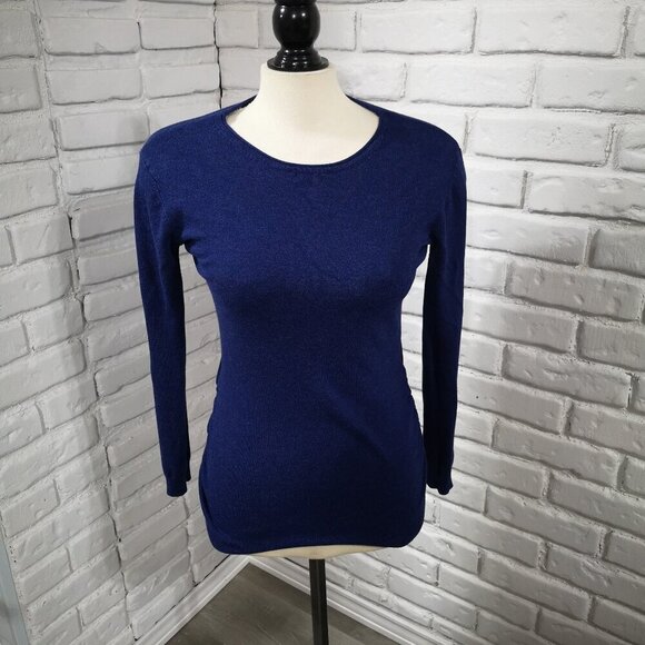 Suzy Shier Ladies Size Medium Royal Blue Lightweight Sweater - Picture 1 of 9